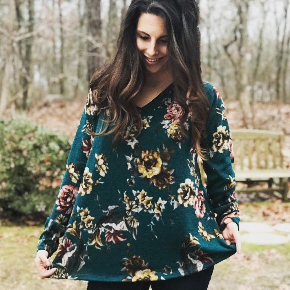 1.4.3. Story by Line Up Green Long Sleeve Boxy Tunic
